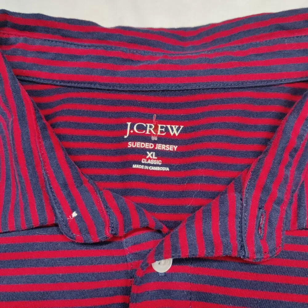 Bundle x2 J. Crew Oarsman Sueded Shirts Jersey Polo Crewneck XL Classic Fit